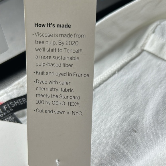 Eileen Fisher Slim Ankle Pant White Washable Stretch Crepe Trouser Sz 2X NEW - Picture 9 of 11